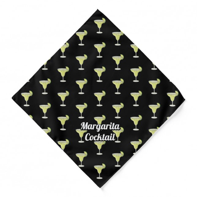 Margarita Cocktail Pattern Bandana (Front)