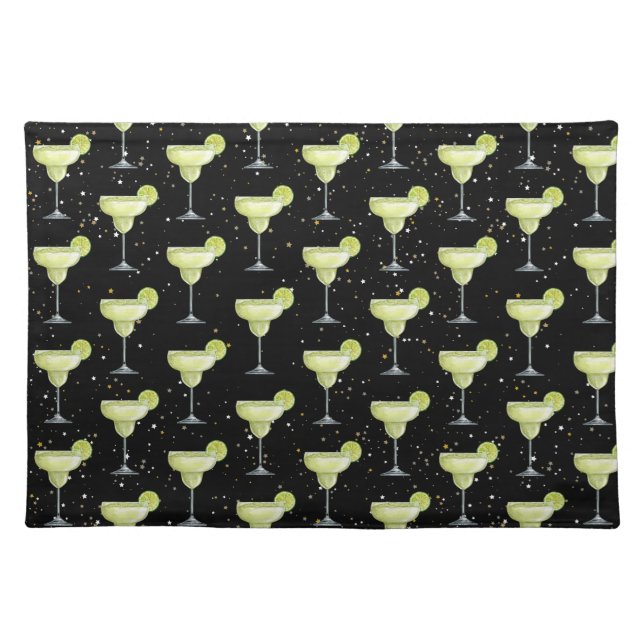Margarita Cocktail Pattern Cloth Placemat (Front)