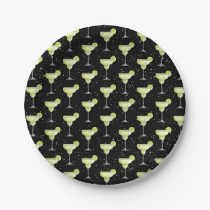 Margarita Cocktail Pattern Paper Plates