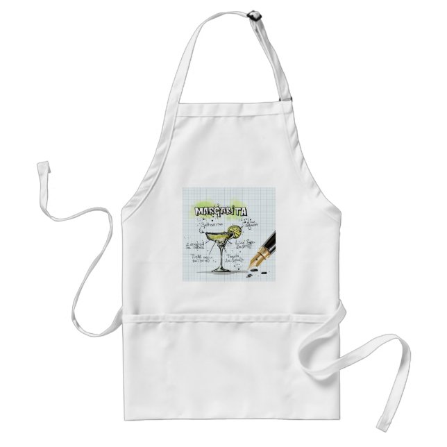 Margarita Cocktail Recipe Adult Apron (Front)