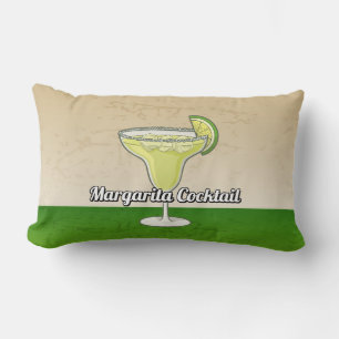 Margarita Cocktail Recipe Lumbar Pillow