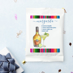 Margarita Cocktail Recipe Watercolor Party Favor Drink Mix