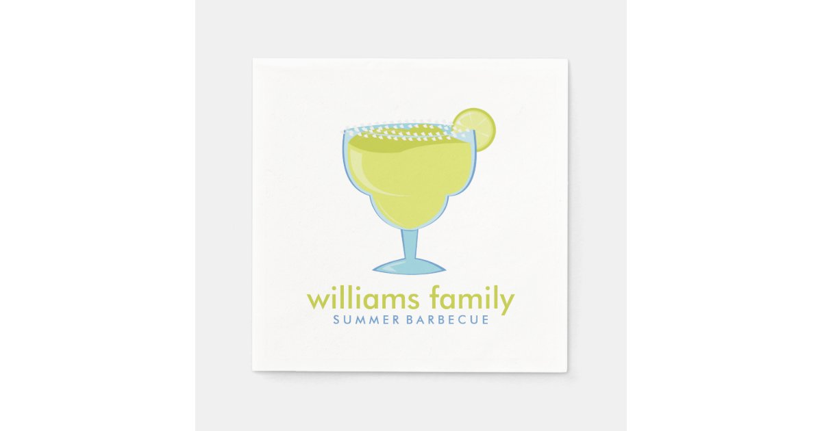 Margarita Cocktail Summer Party Paper Napkins Zazzle