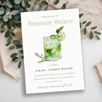 Margarita Cocktail Summer Soiree Cocktail Party Invitation