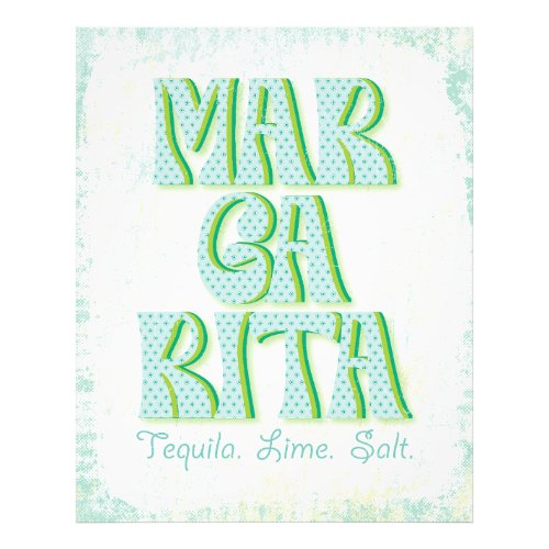 Margarita Cocktail Typography Tequila Lime Salt Photo Print