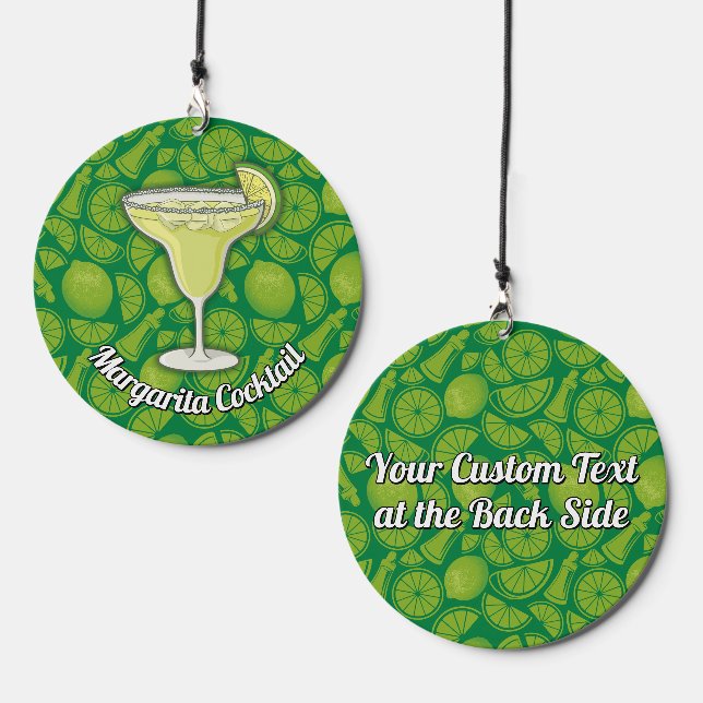 Margarita Cocktail Wind Chime (Front & Back)