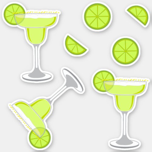 Margarita Cocktails and Lime Sticker
