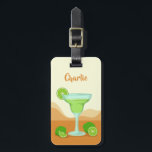 Margarita custom text luggage tag<br><div class="desc">Original image by freepik.com (used with license),  modified by me. See my store for more custom items.</div>