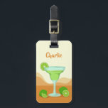 Margarita custom text luggage tag<br><div class="desc">Original image by freepik.com (used with license),  modified by me. See my store for more custom items.</div>