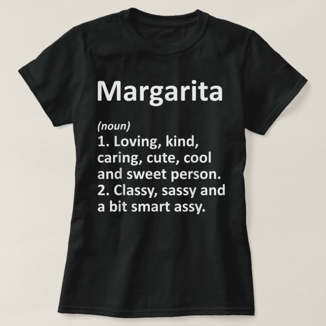 MARGARITA Definition Personalized Funny Birthday G T-Shirt (Design Front)