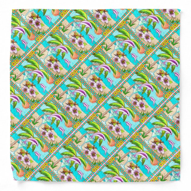 Margarita Dolphin Splash Bandana (Front)