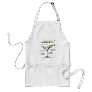 Margarita Drink Recipe Design Adult Apron