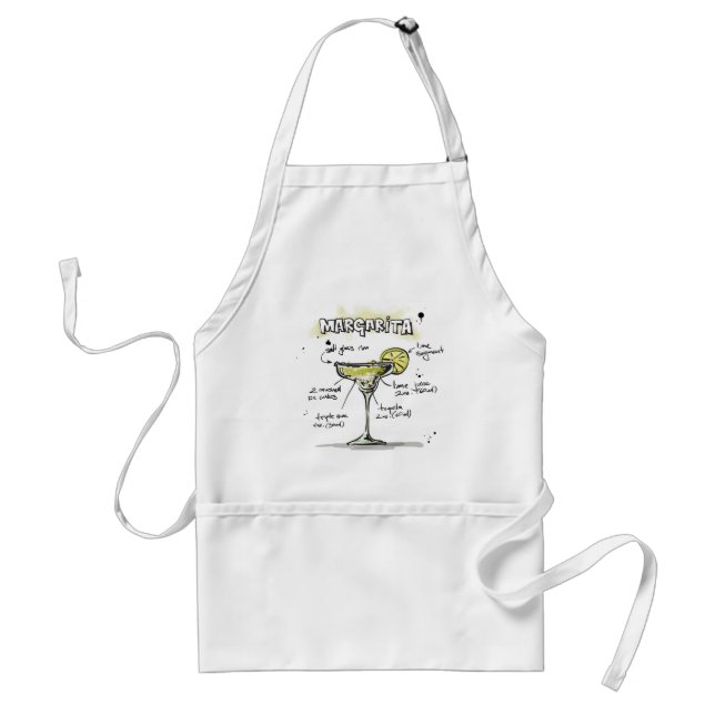 Margarita Drink Recipe Design Adult Apron (Front)