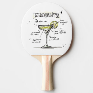 Margarita Drink Recipe Design Ping-Pong Paddle