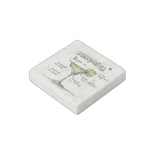 Margarita Drink Recipe Design Stone Magnet