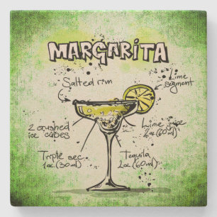 Margarita Drink Recipe Stone Coaster