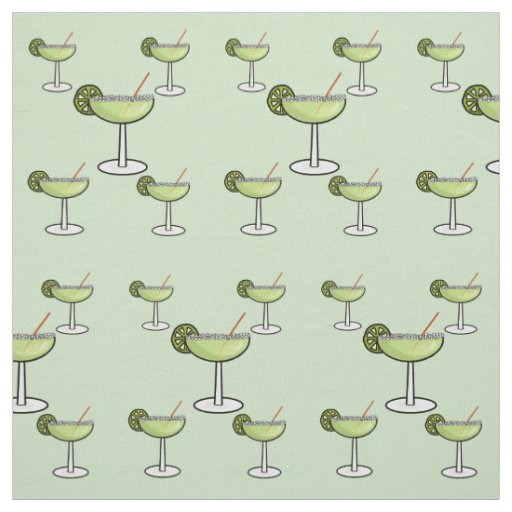 Margarita Drinks (with salted rims) Fabric