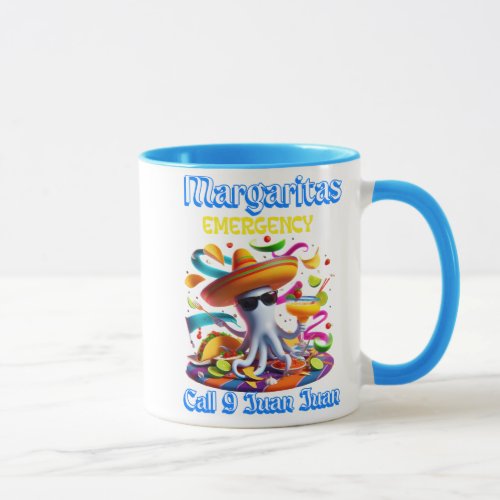 Margarita Emergency Sombrero_Wearing Octopus Mug