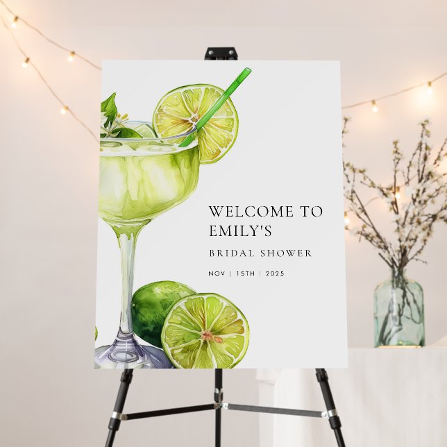 Margarita Fiesta Bridal Shower Welcome Sign (In Situ (Stand))