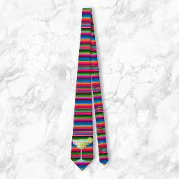 Margarita Fiesta Mexican blanket Colorful Neck Tie