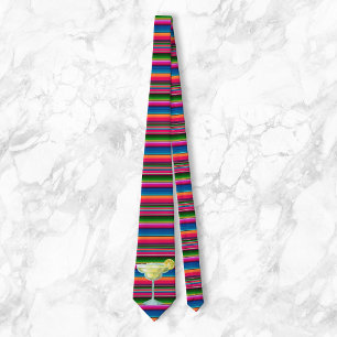 Margarita Fiesta Mexican blanket Colorful Neck Tie