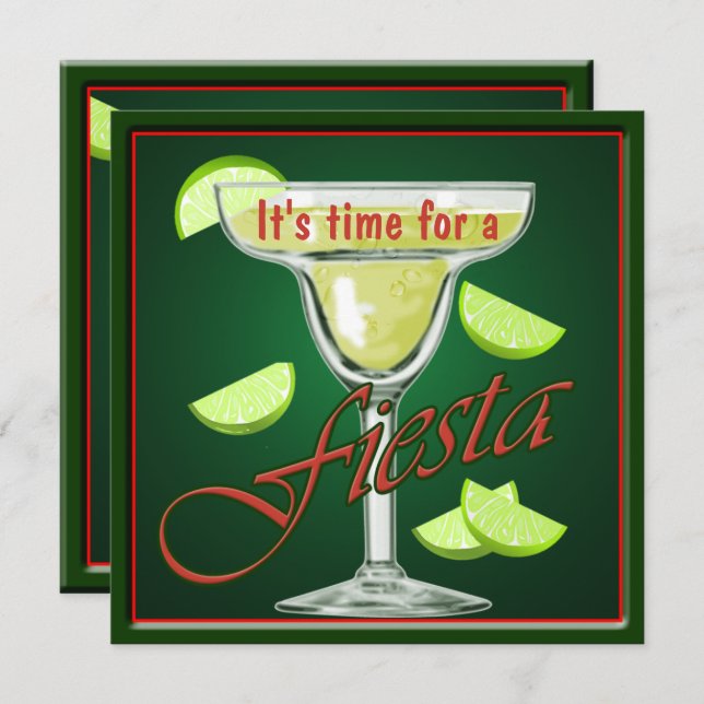 Margarita Fiesta Party Invitation (Front/Back)