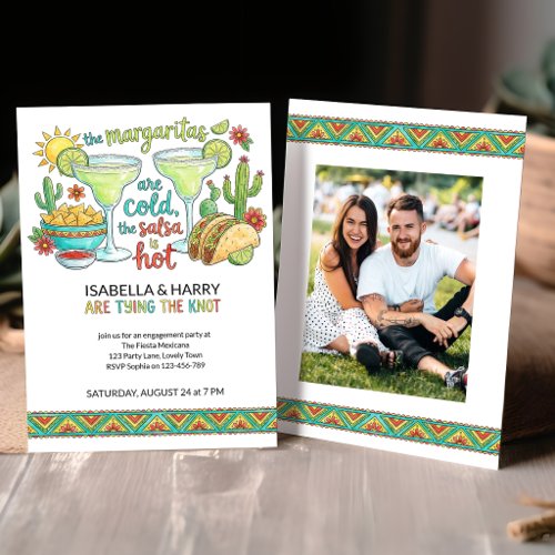 Margarita Fiesta Tying The Knot Engagement Party Invitation