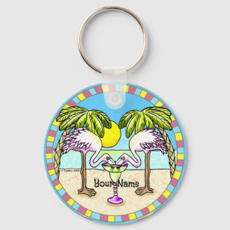 Margarita Flamingo Keychain