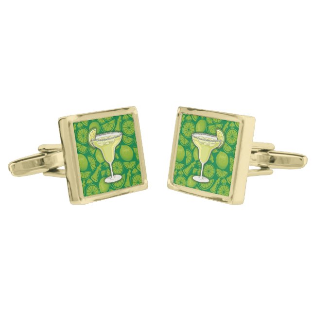 Margarita Gold Cufflinks (Angled)
