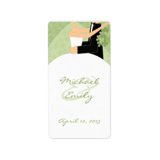 Margarita Green Wedding Favor Labels