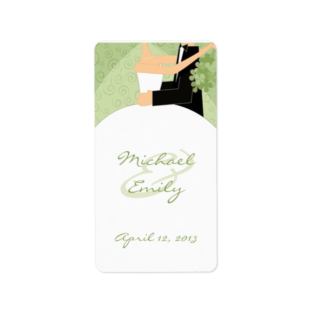 Margarita Green Wedding Favor Labels (Front)
