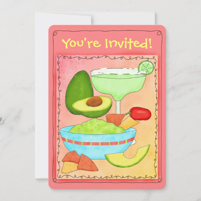 Margarita Guacamole Party Celebration Invitation (Front)