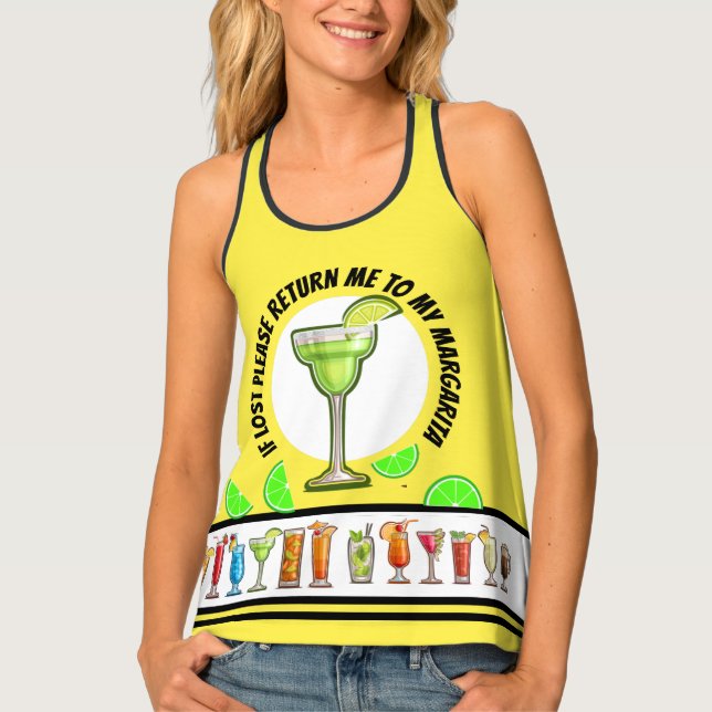 Margarita Humor Tank Top (Front)