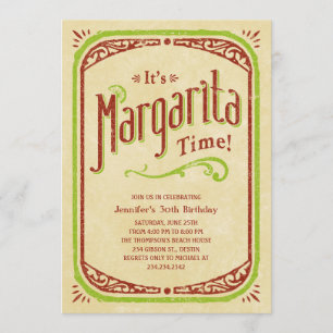 Margarita Invitations - Fiesta Tequila Beach Party