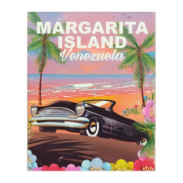 Margarita Island - Venezuela travel poster Acrylic Wall Art Margarita Island - Venezuela travel poster Acrylic Wall Art