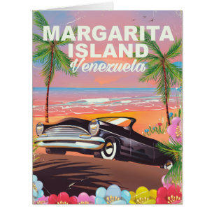 Margarita Island - Venezuela travel poster Cards