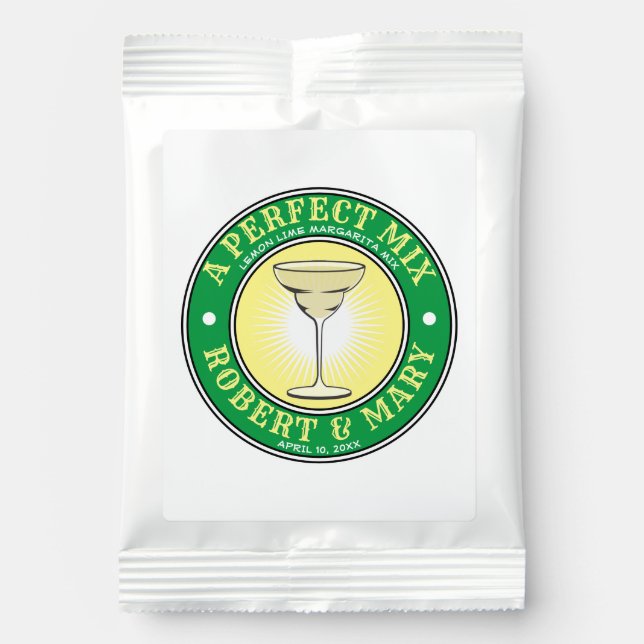 Margarita Label Template Wedding Favor Drink Mix (Front)