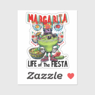 Margarita Life of Fiesta, Mexican Party Cocktail Sticker