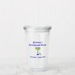 Margarita Lime Bachelorette Fiesta Party Favor Acrylic Tumbler