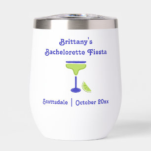 Margarita Lime Bachelorette Fiesta Stemless Thermal Wine Tumbler