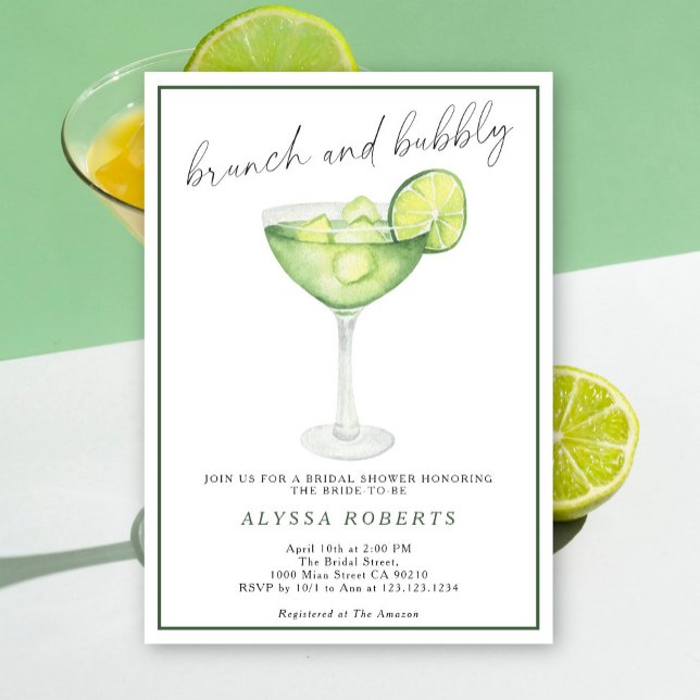 Margarita Lime Brunch and Bubbly Invitation (Creator Uploaded)