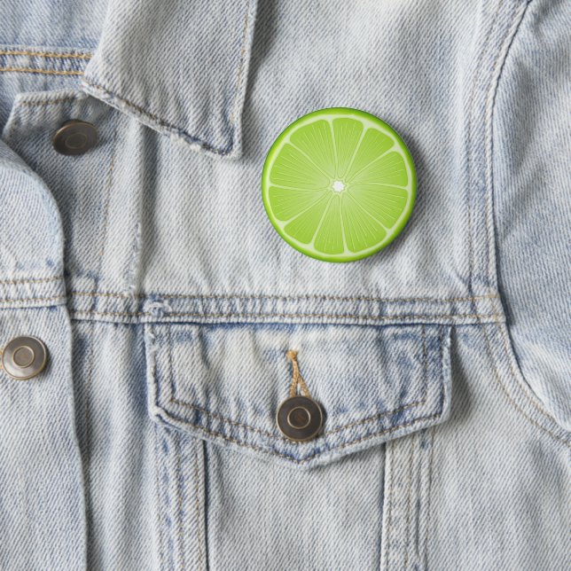 Margarita Lime Pinback Button (In Situ)