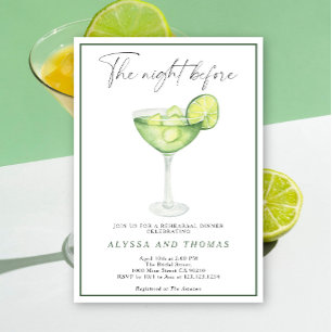 Margarita Lime The night before rehearsal dinner Invitation