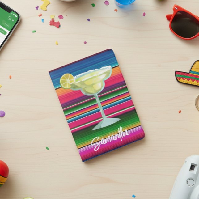 Margarita Lover Limes Tequila Mexico Serape Passport Holder (Creator Uploaded)