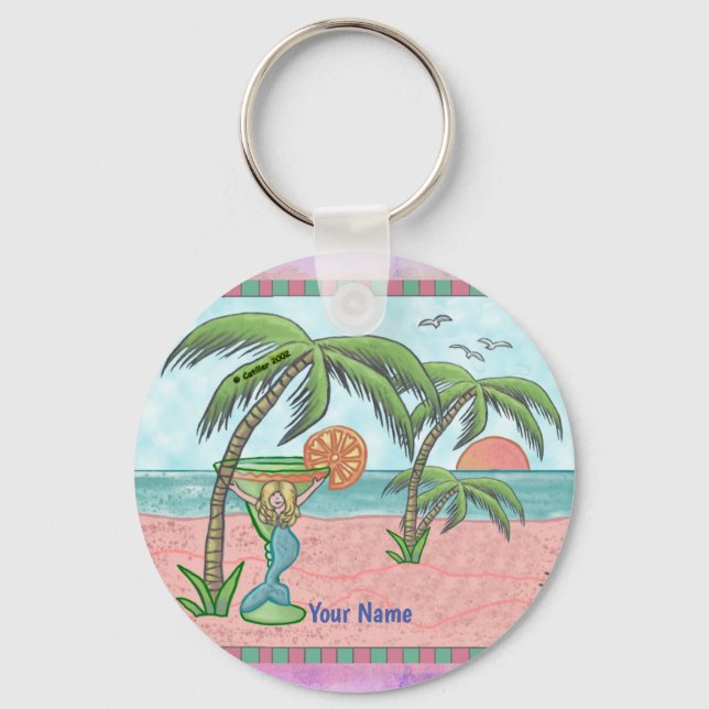 Margarita Mermaid  Keychain (Front)