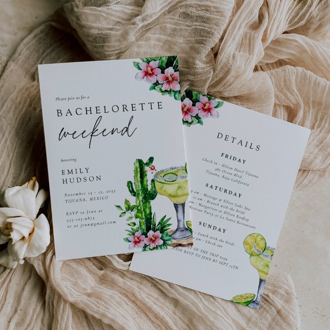 Margarita Mexican Bachelorette Weekend Invitation (Creator Uploaded)