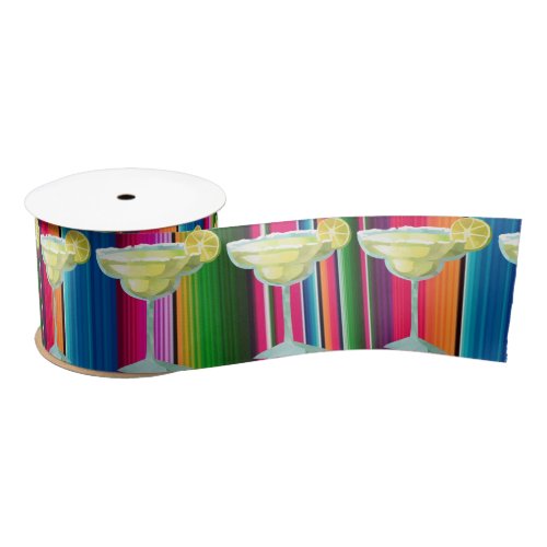 Margarita Mexican Blanket Fiesta Stripes Serape Satin Ribbon