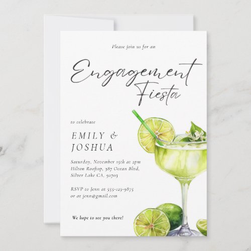 Margarita Mexican Engagement Fiesta Invitation