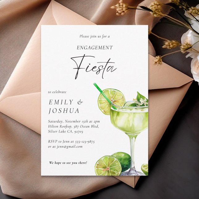 Margarita Mexican Engagement Fiesta Invitation (Creator Uploaded)