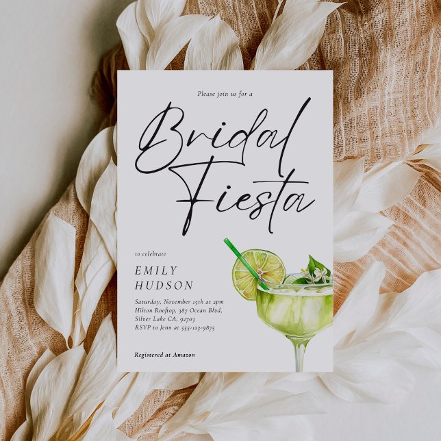 Margarita Mexican Fiesta Bridal Shower Invitation (Creator Uploaded)